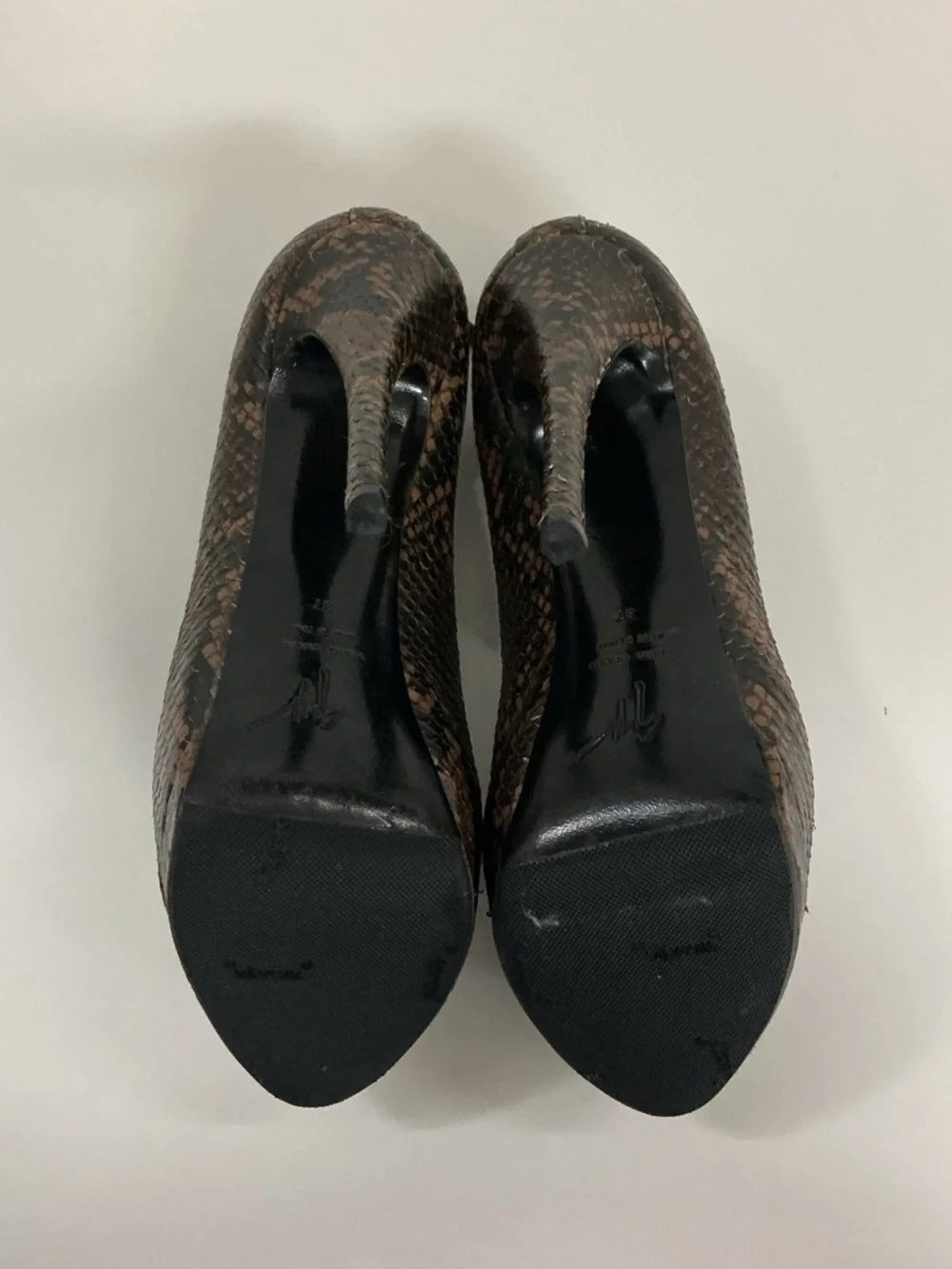 Giuseppe Zanotti Snakeskin Print Heels - Picture 5 of 6